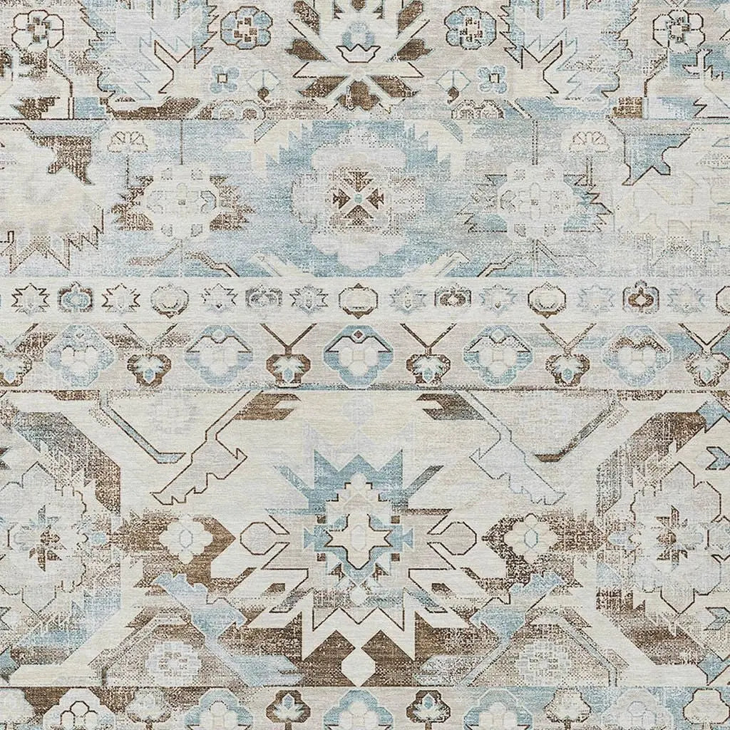 10' X 14' Ivory And Linen Cactus Washable Indoor Outdoor Area Rug Homeroots Outdoor