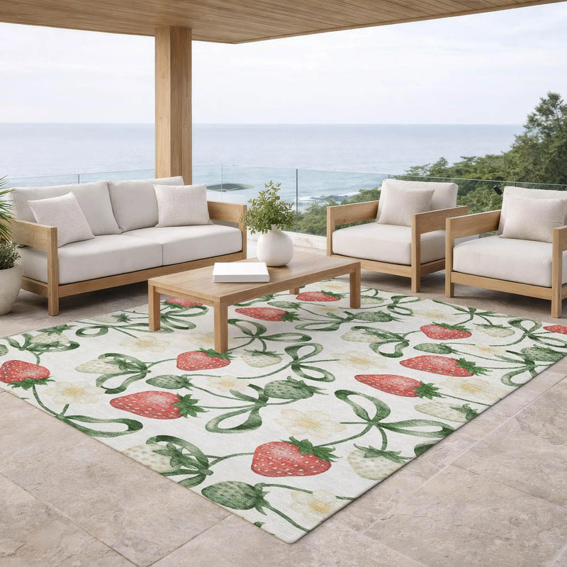 10' X 14' Ivory And Linen Floral Washable Indoor Outdoor Area Rug Homeroots Outdoor