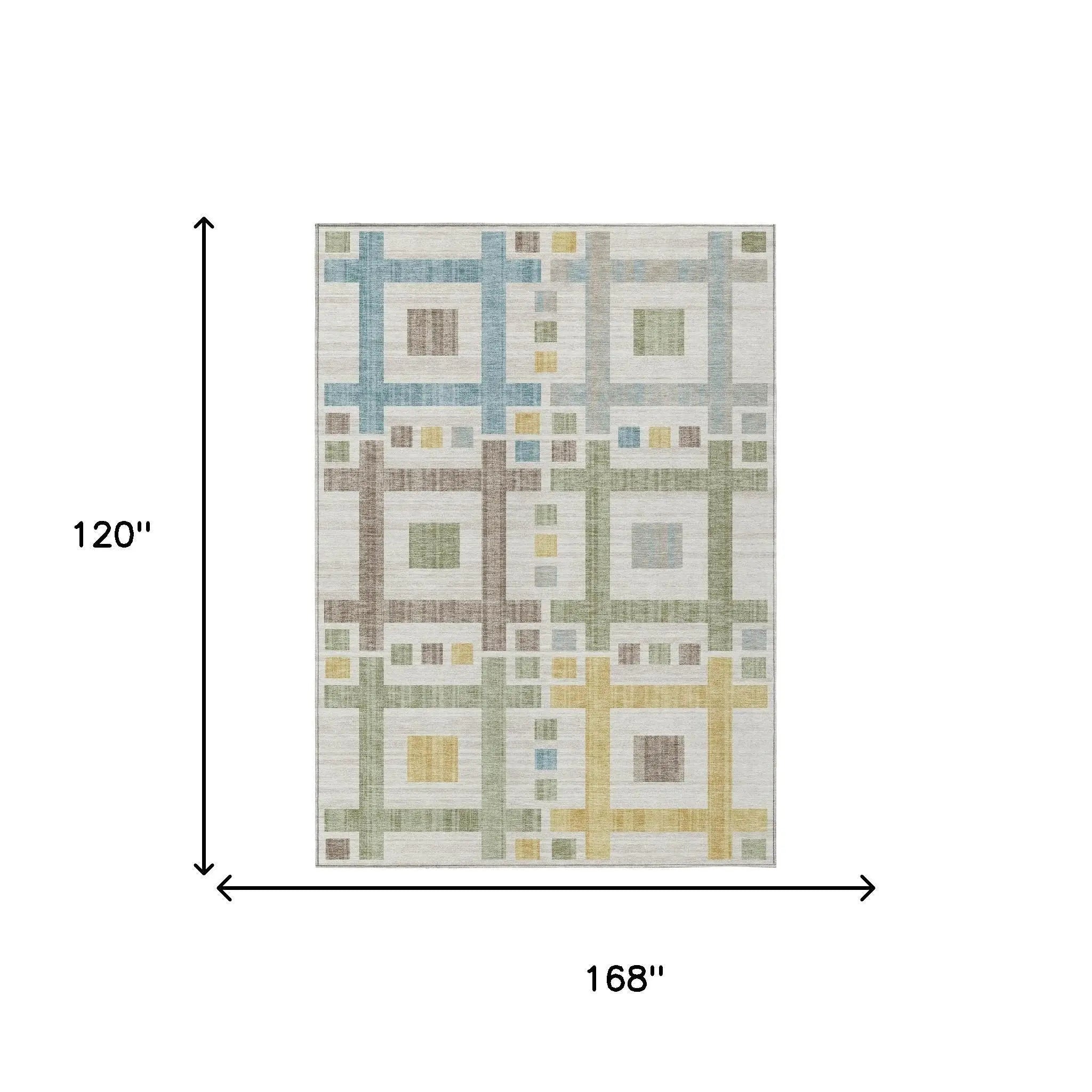 10' X 14' Ivory And Linen Geometric Washable Indoor Outdoor Area Rug Homeroots Outdoor