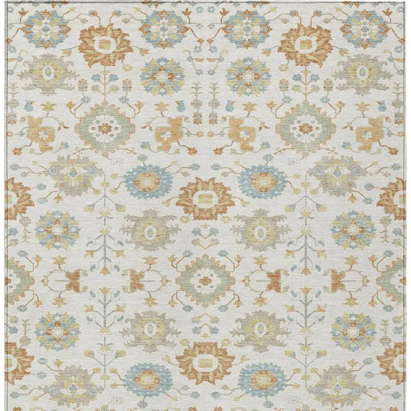 10' X 14' Ivory And Linen Geometric Washable Indoor Outdoor Area Rug Homeroots Outdoor