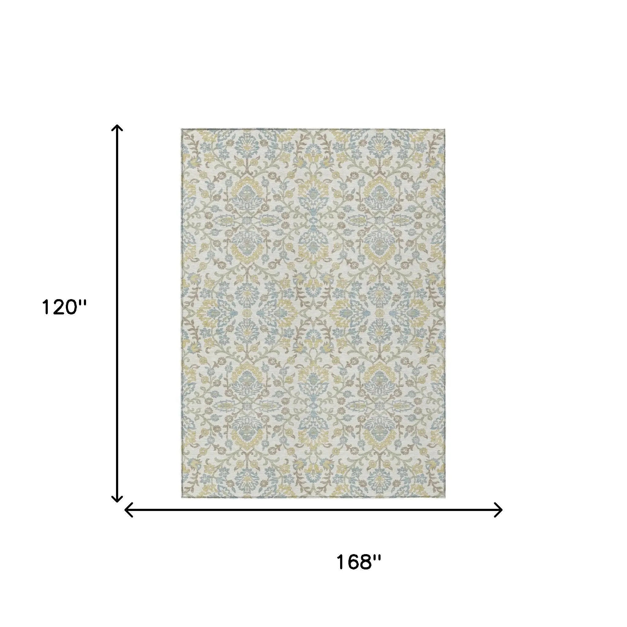 10' X 14' Ivory And Linen Geometric Washable Indoor Outdoor Area Rug Homeroots Outdoor