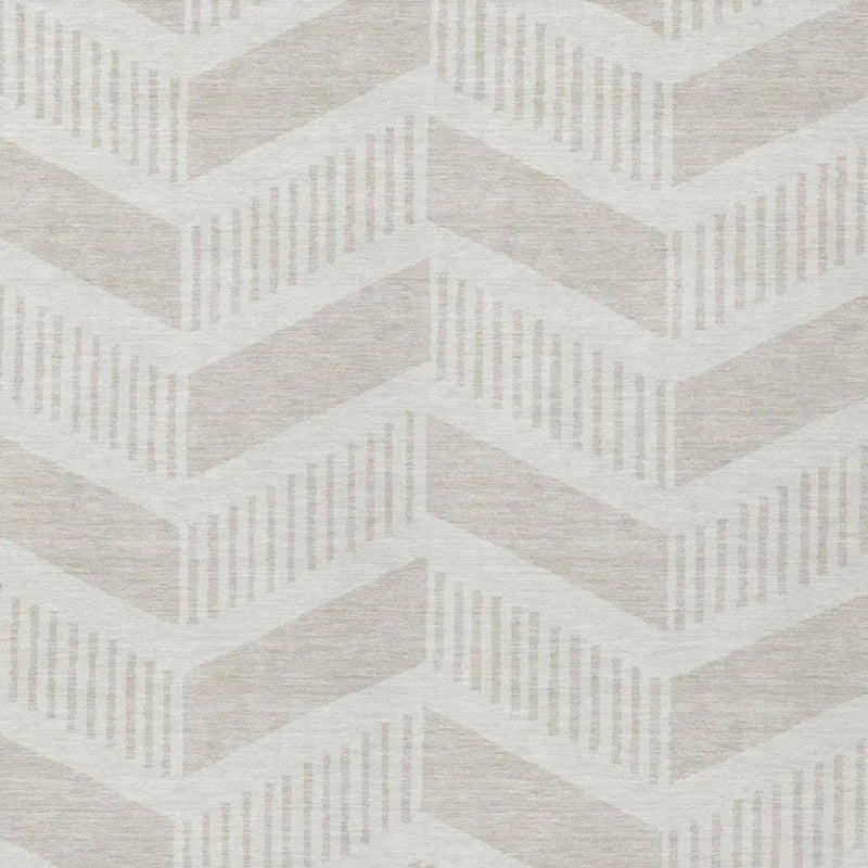 10' X 14' Ivory And Linen Geometric Washable Indoor Outdoor Area Rug Homeroots Outdoor