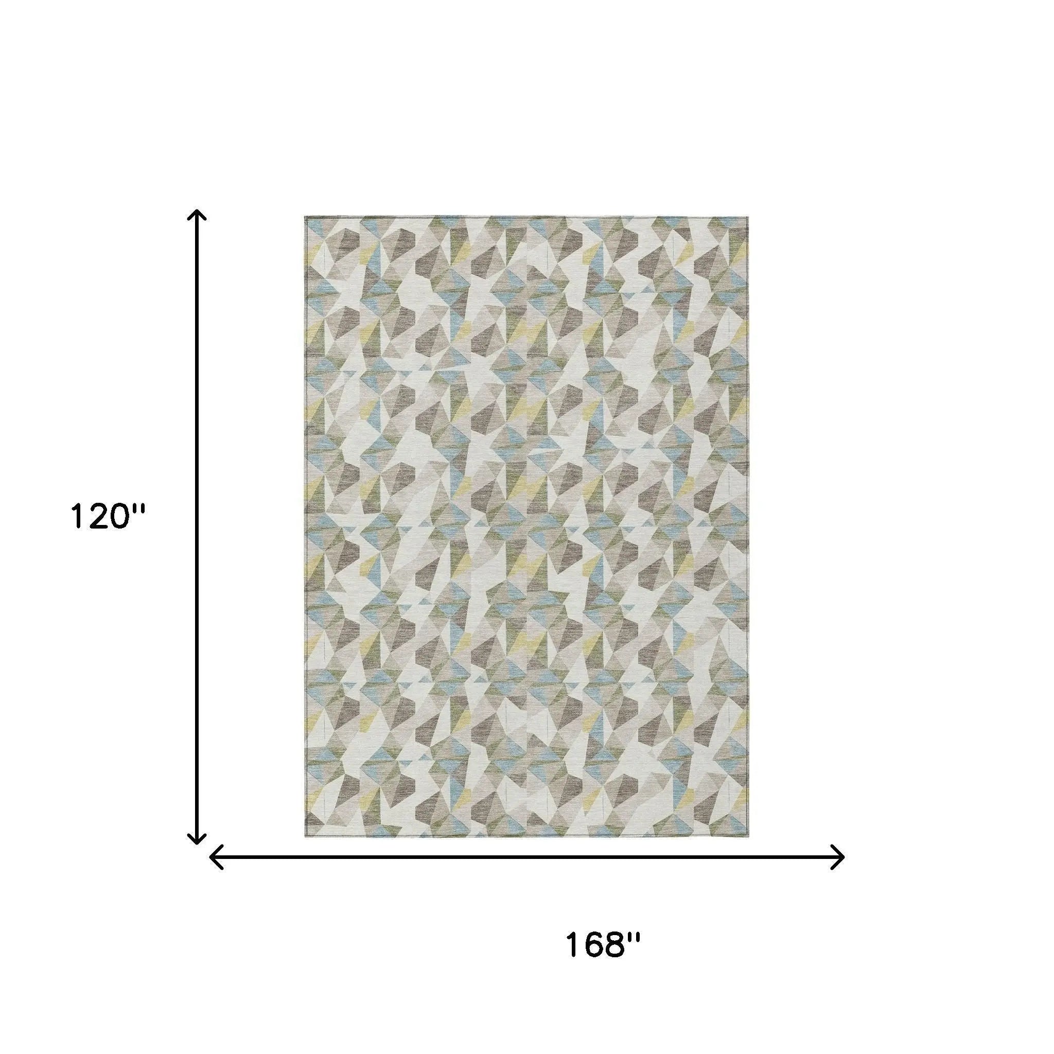 10' X 14' Ivory And Linen Geometric Washable Indoor Outdoor Area Rug Homeroots Outdoor