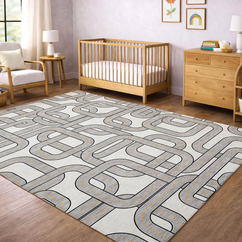10' X 14' Ivory And Pewter Geometric Washable Indoor Outdoor Area Rug Homeroots Outdoor