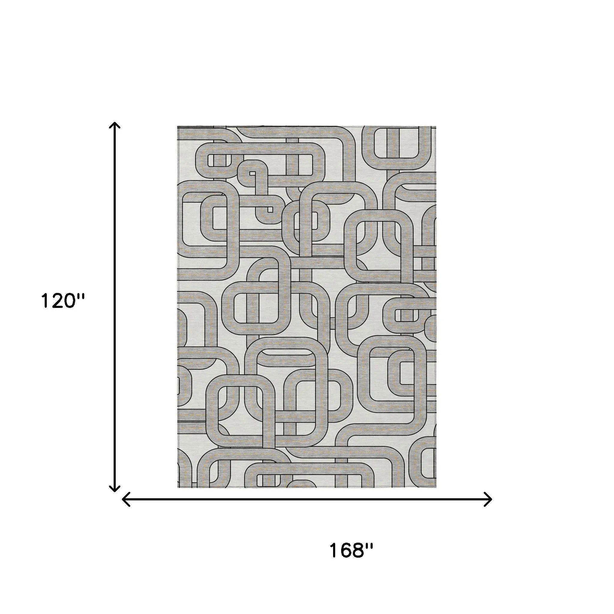 10' X 14' Ivory And Pewter Geometric Washable Indoor Outdoor Area Rug Homeroots Outdoor