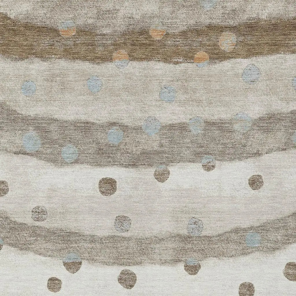 10' X 14' Ivory And Purple Striped Washable Indoor Outdoor Area Rug Homeroots Outdoor