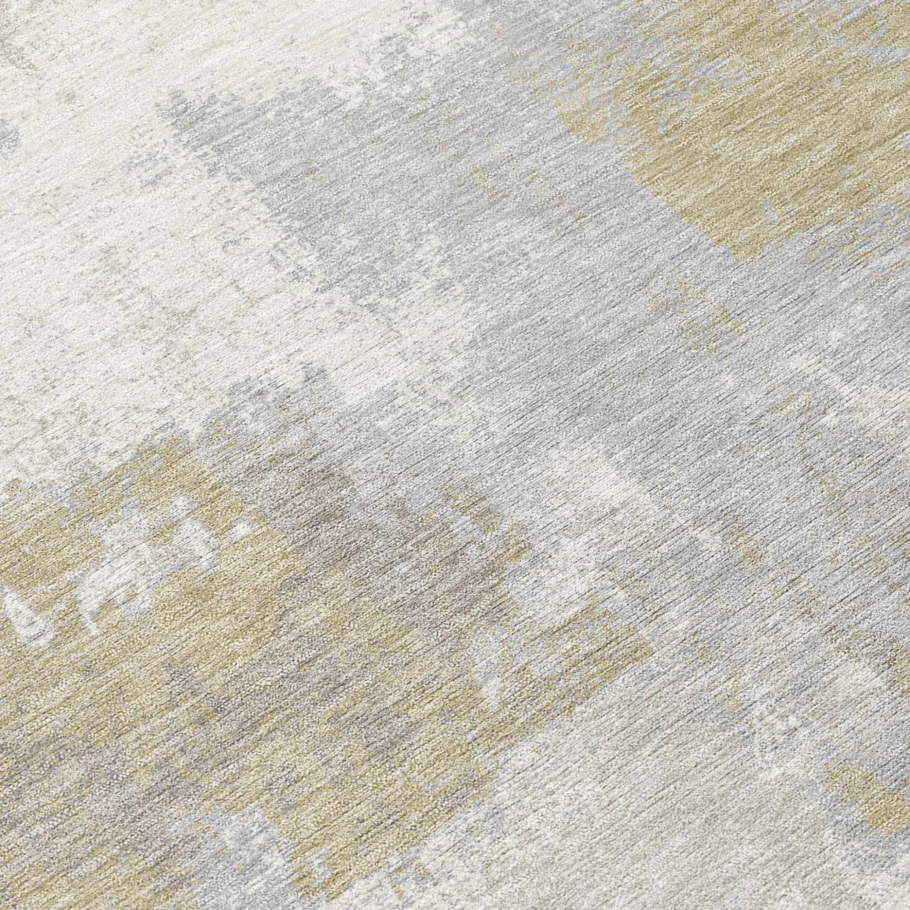 10' X 14' Ivory And Silver Abstract Washable Indoor Outdoor Area Rug Homeroots Outdoor