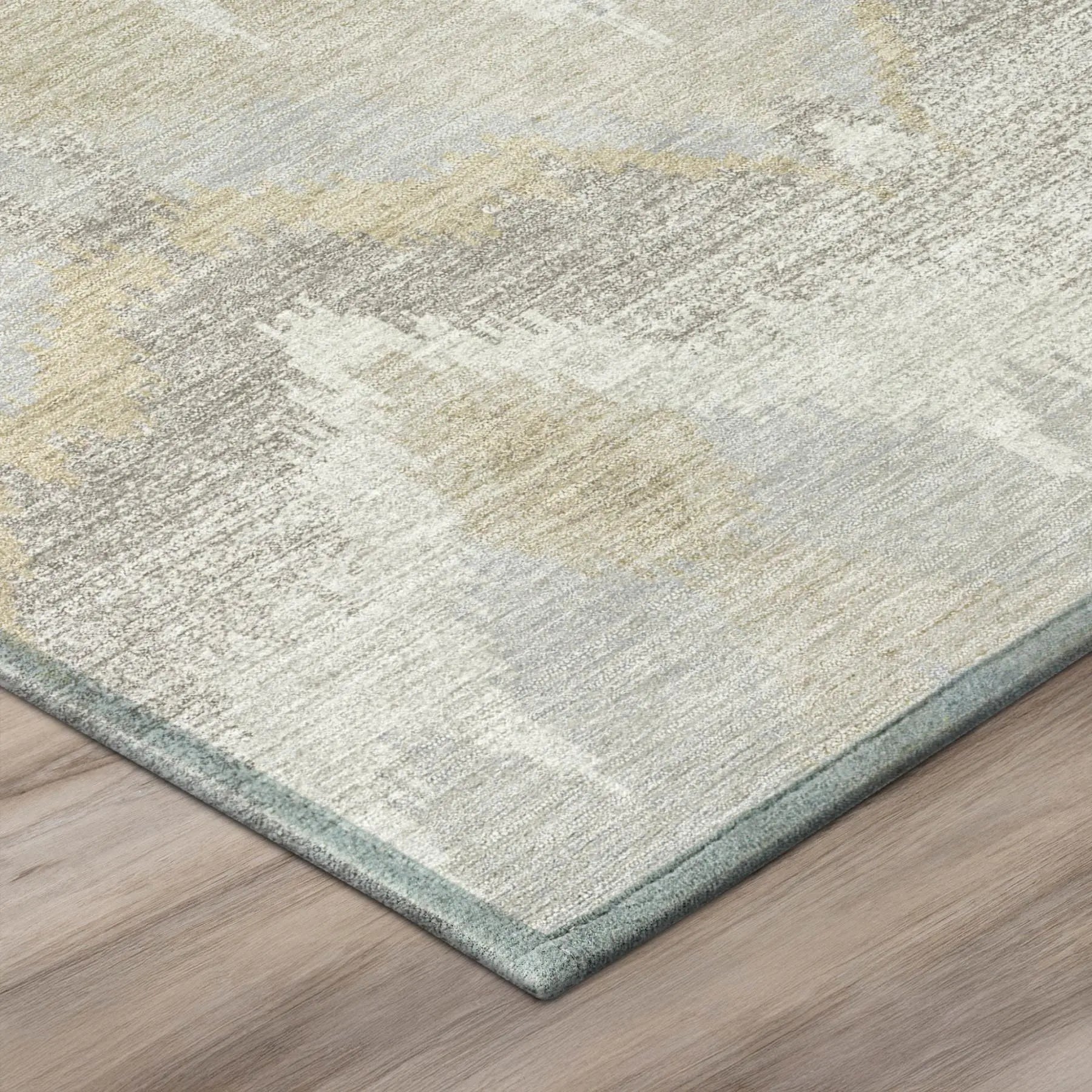 10' X 14' Ivory And Silver Abstract Washable Indoor Outdoor Area Rug Homeroots Outdoor
