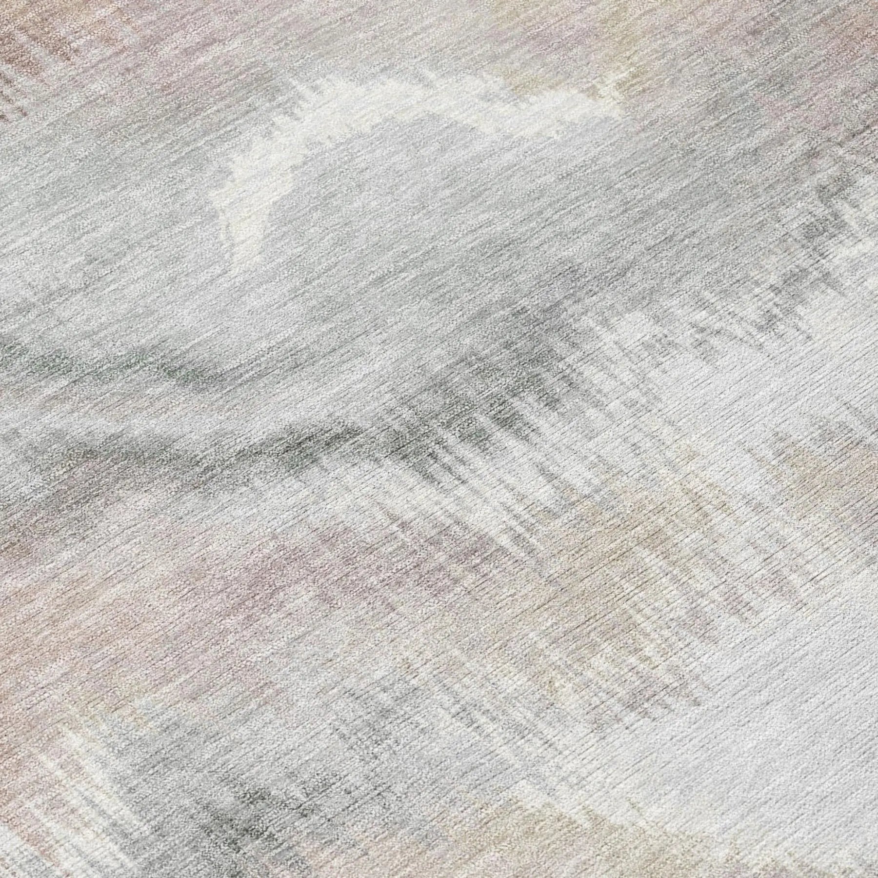 10' X 14' Ivory And Silver Abstract Washable Indoor Outdoor Area Rug Homeroots Outdoor