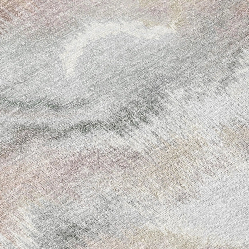 10' X 14' Ivory And Silver Abstract Washable Indoor Outdoor Area Rug Homeroots Outdoor