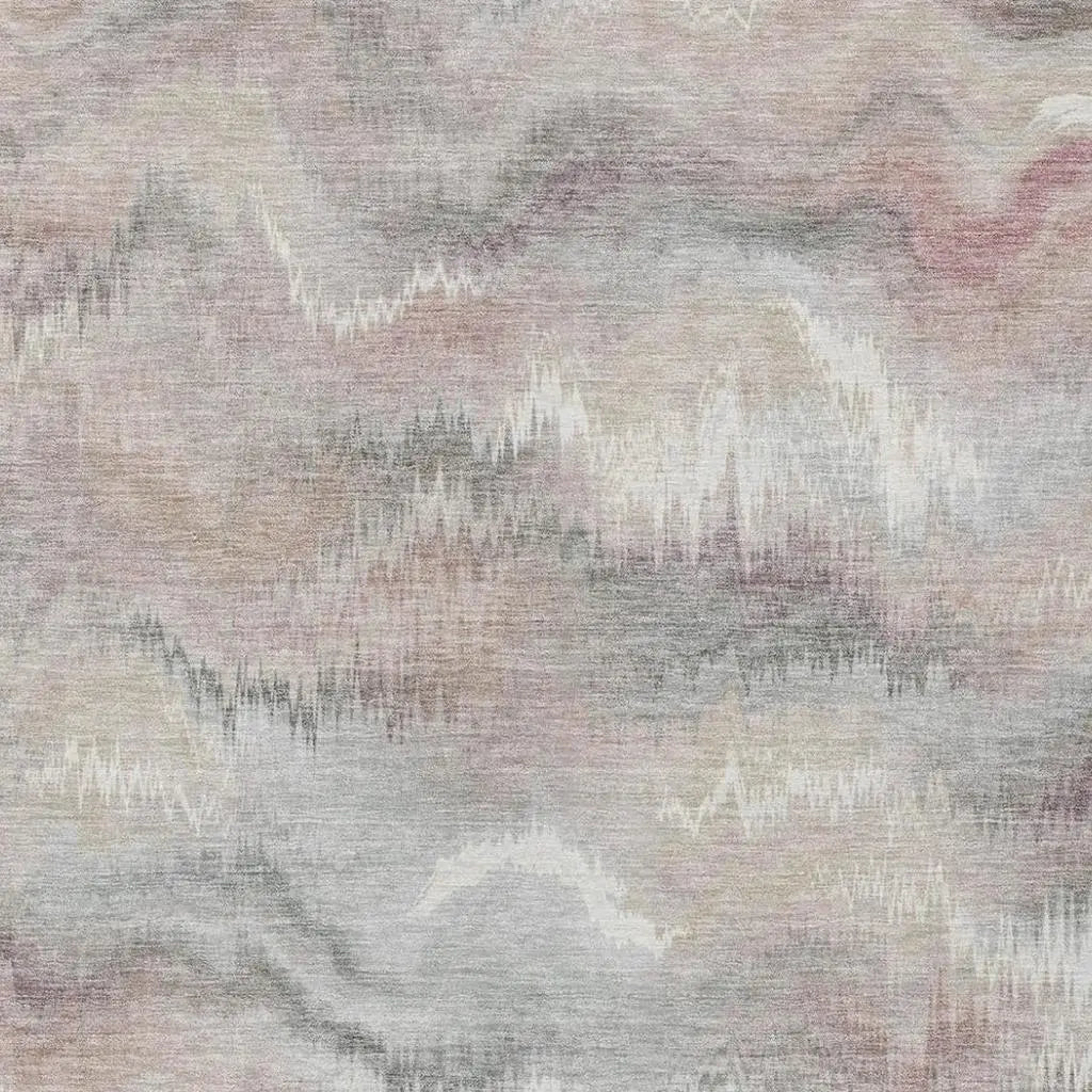 10' X 14' Ivory And Silver Abstract Washable Indoor Outdoor Area Rug Homeroots Outdoor