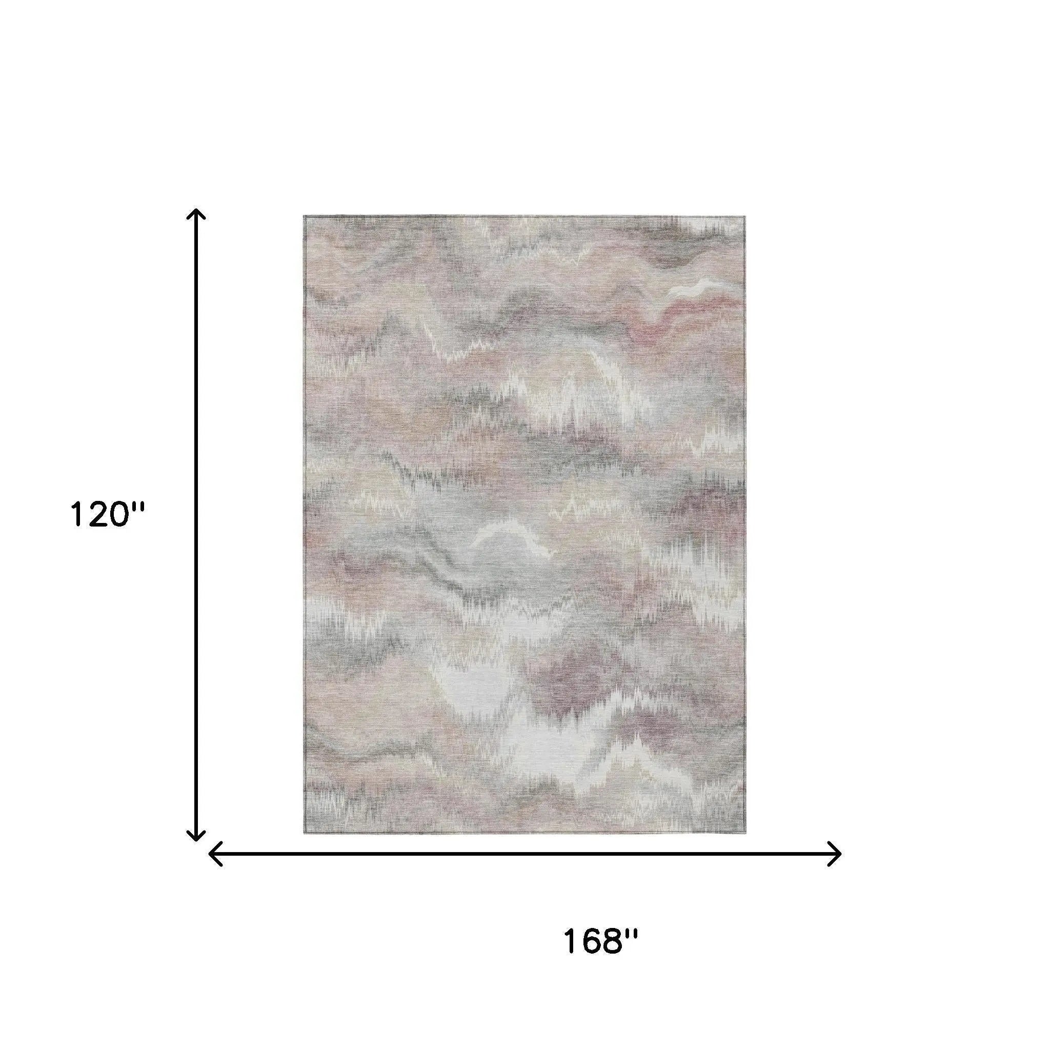 10' X 14' Ivory And Silver Abstract Washable Indoor Outdoor Area Rug Homeroots Outdoor