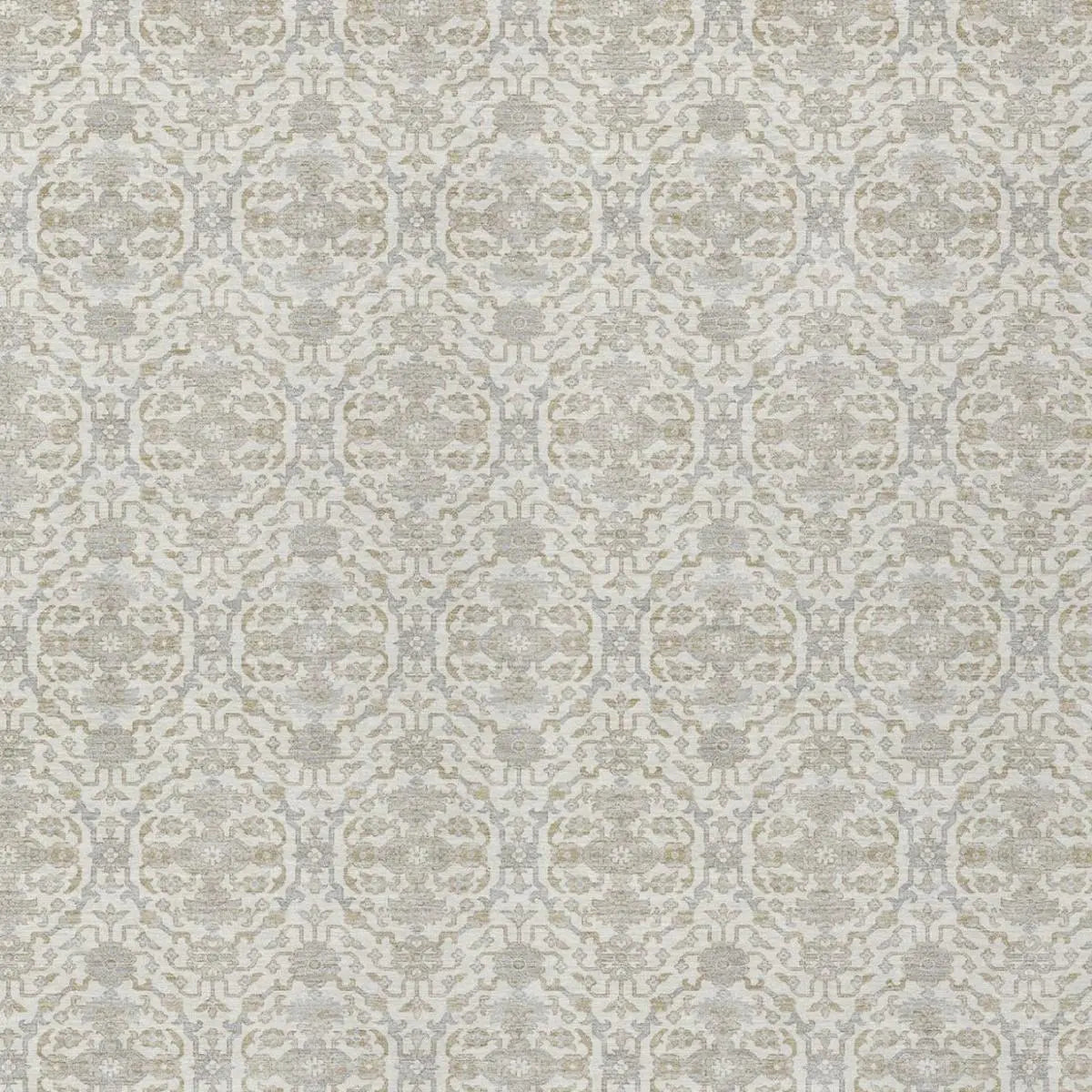10' X 14' Ivory And Silver Oriental Washable Indoor Outdoor Area Rug Homeroots Outdoor