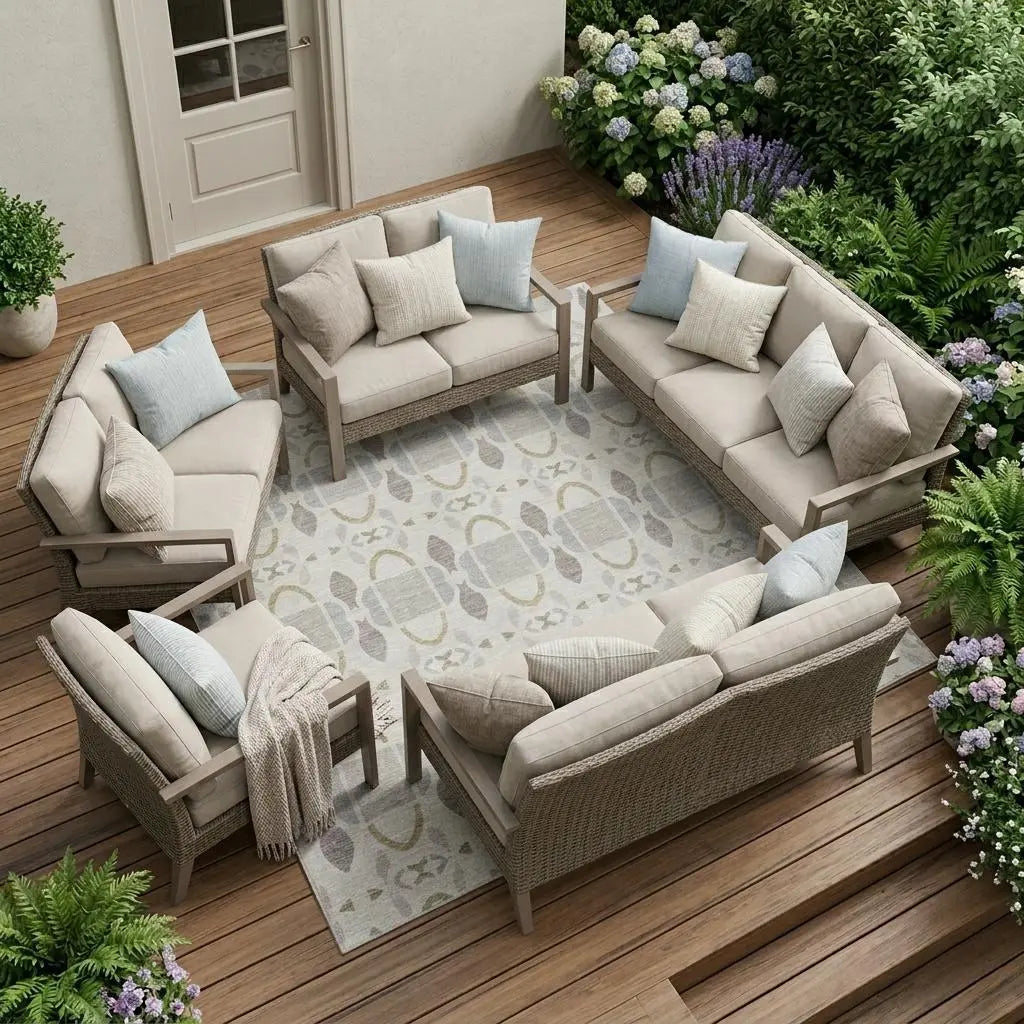 10' X 14' Ivory And Silver Striped Washable Indoor Outdoor Area Rug Homeroots Outdoor