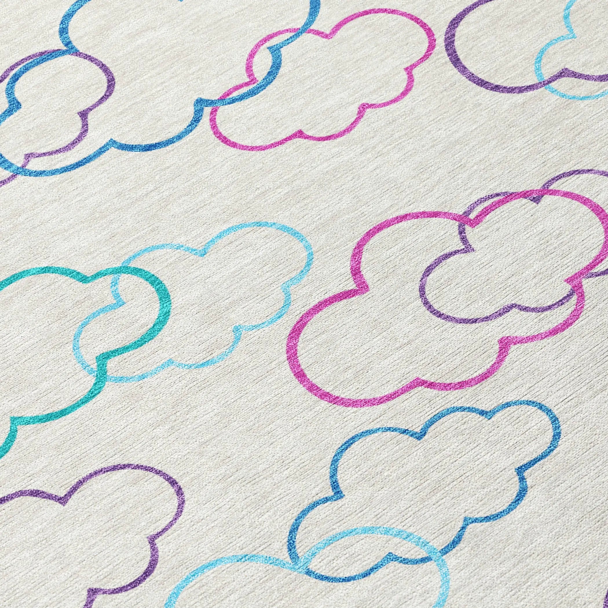 10' X 14' Ivory And Sky Blue Abstract Washable Indoor Outdoor Area Rug Homeroots Outdoor