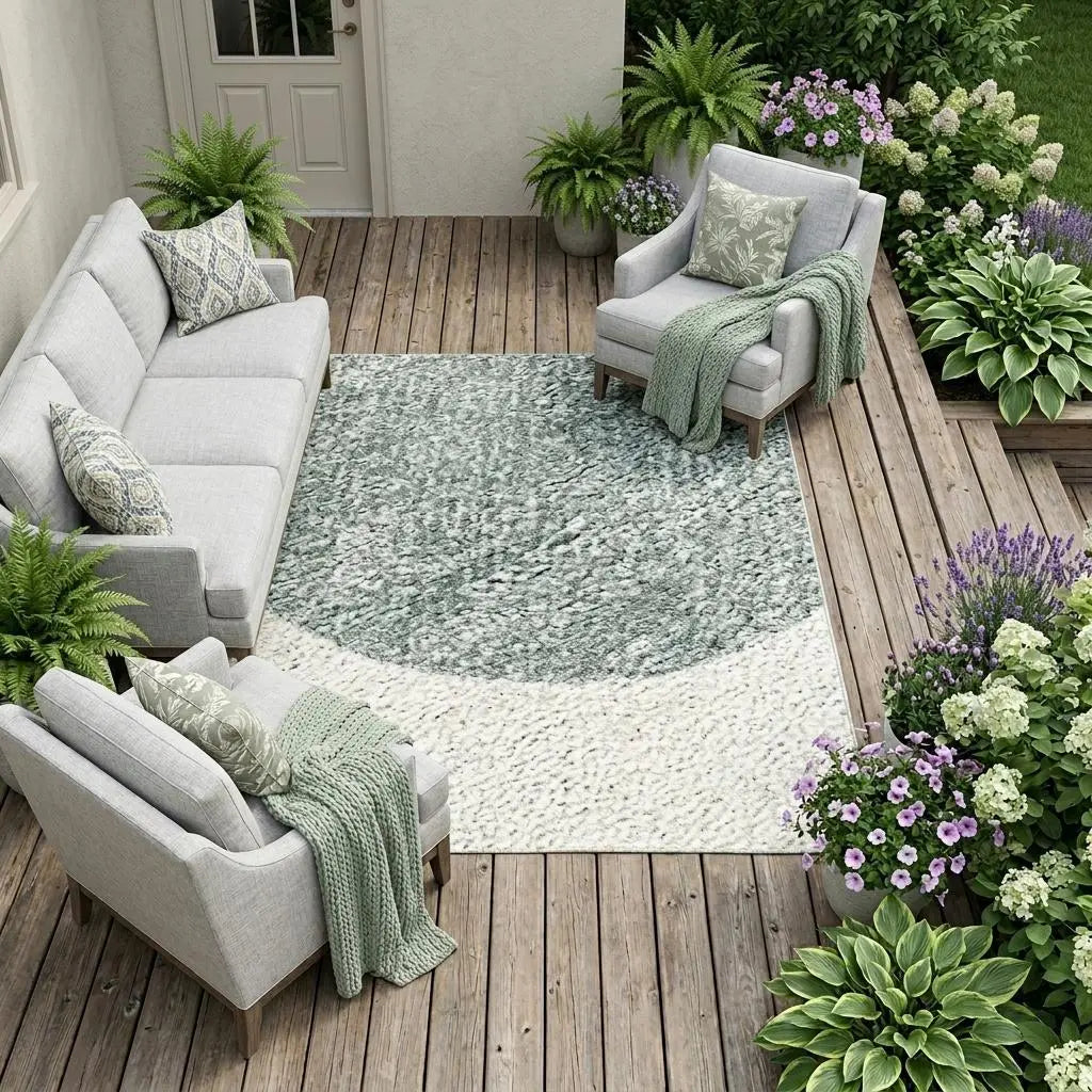 10' X 14' Ivory And Wheat Geometric Washable Indoor Outdoor Area Rug Homeroots Outdoor
