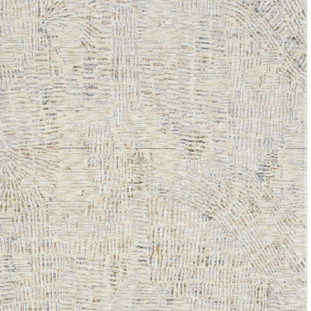 10' X 14' Ivory and Gray Abstract Area Rug Homeroots Home Decor