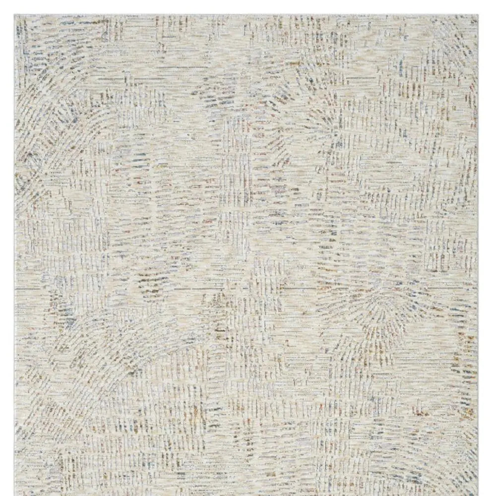 10' X 14' Ivory and Gray Abstract Area Rug Homeroots Home Decor