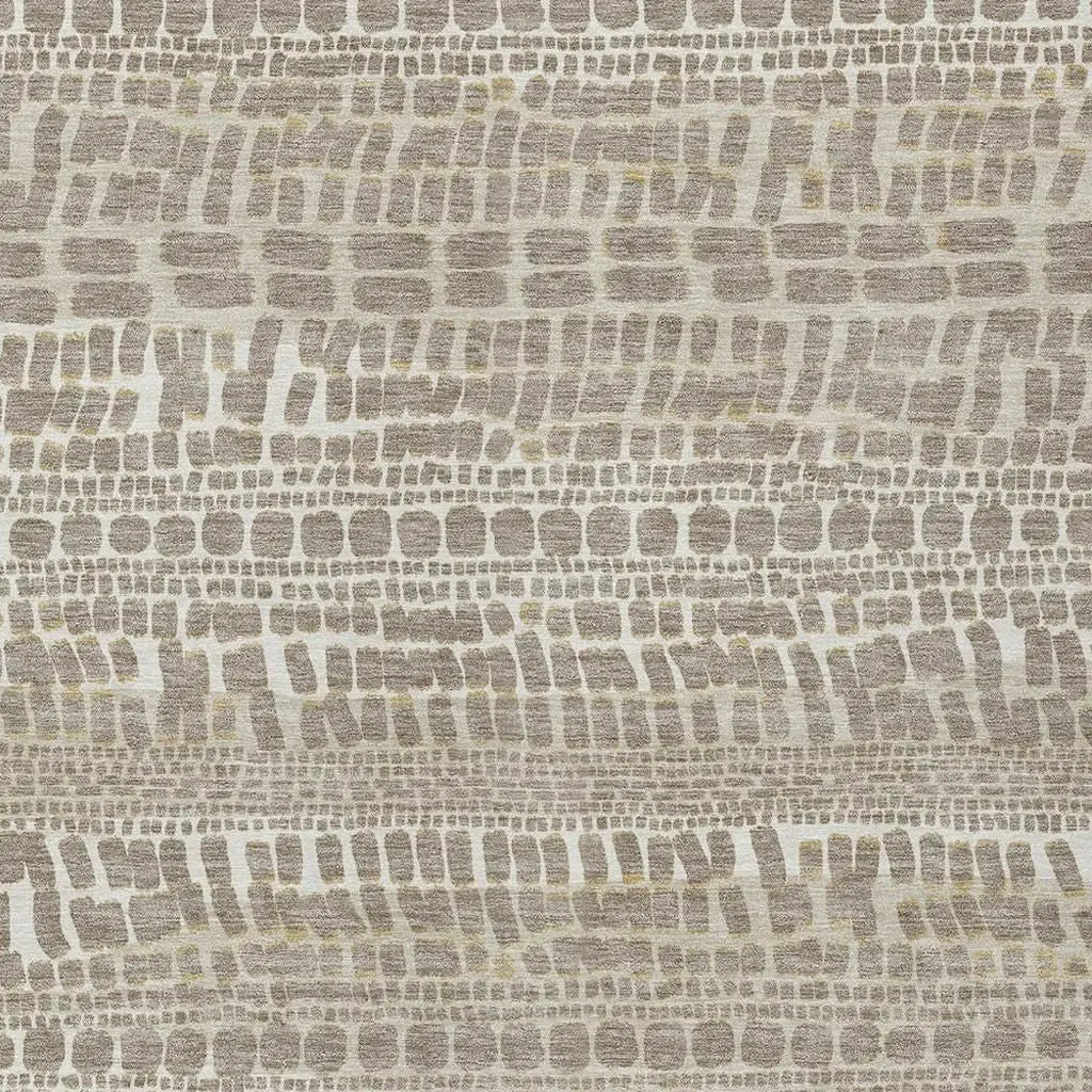 10' X 14' Khaki And Beige Abstract Washable Indoor Outdoor Area Rug Homeroots Outdoor
