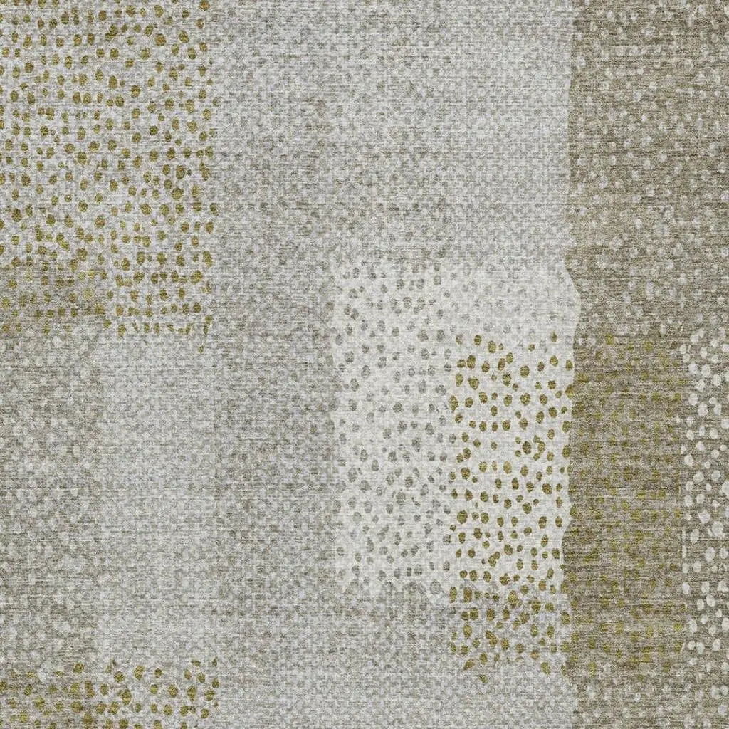 10' X 14' Khaki And Brown Abstract Washable Indoor Outdoor Area Rug Homeroots Outdoor