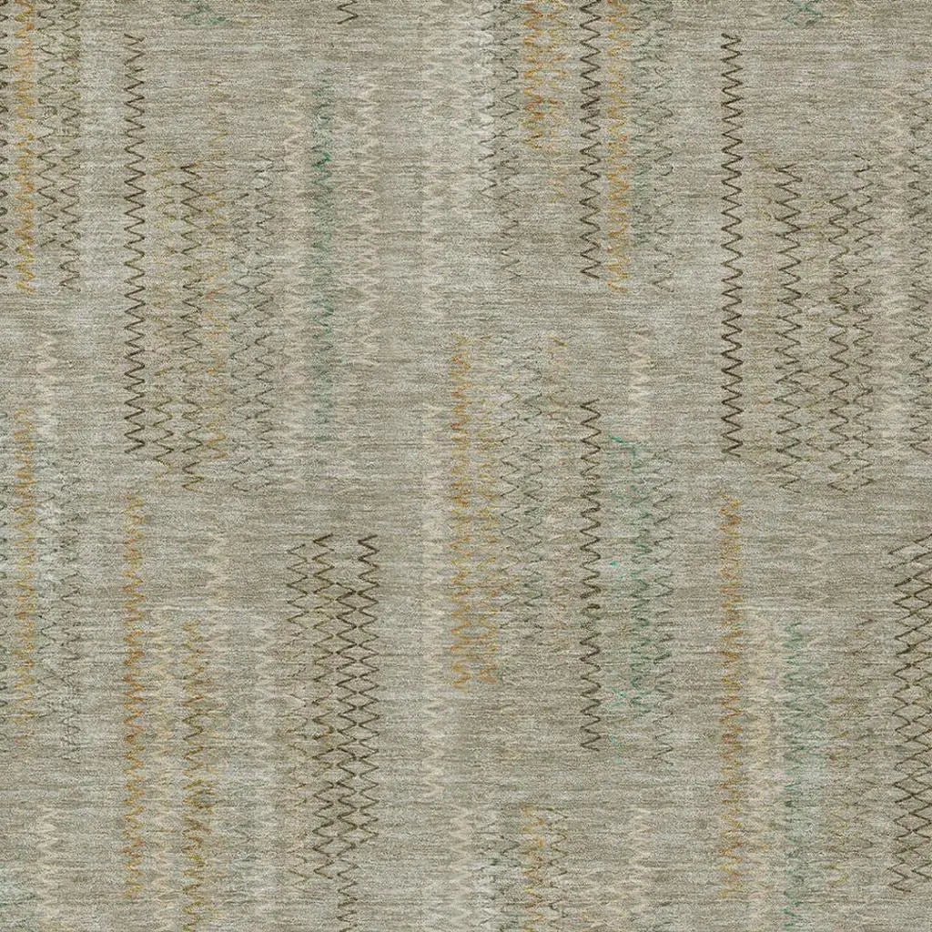 10' X 14' Khaki And Brown Abstract Washable Indoor Outdoor Area Rug Homeroots Outdoor