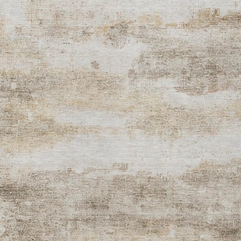 10' X 14' Khaki And Brown Abstract Washable Indoor Outdoor Area Rug Homeroots Outdoor