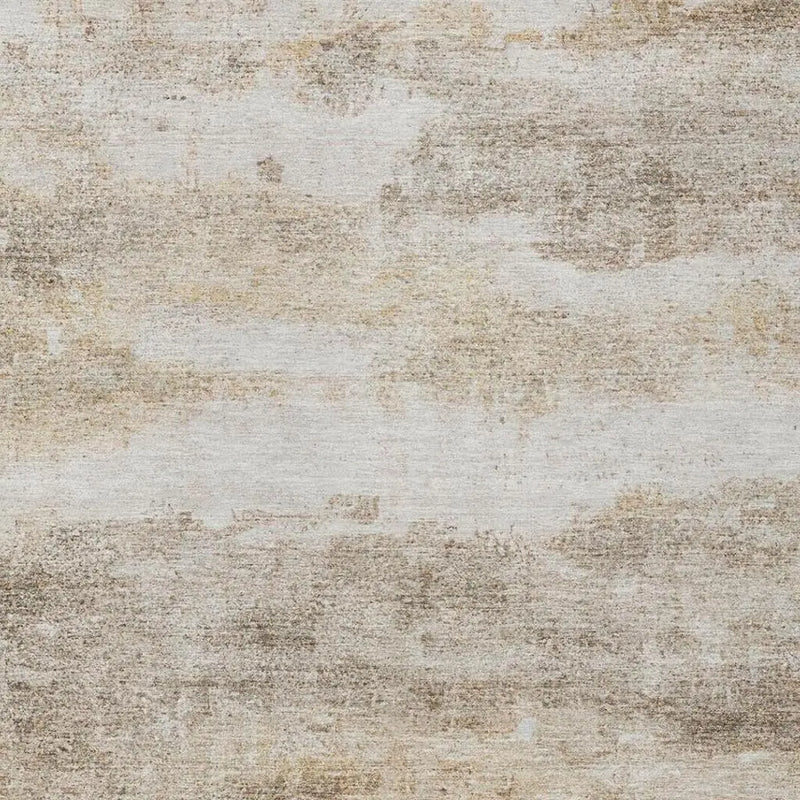 10' X 14' Khaki And Brown Abstract Washable Indoor Outdoor Area Rug Homeroots Outdoor