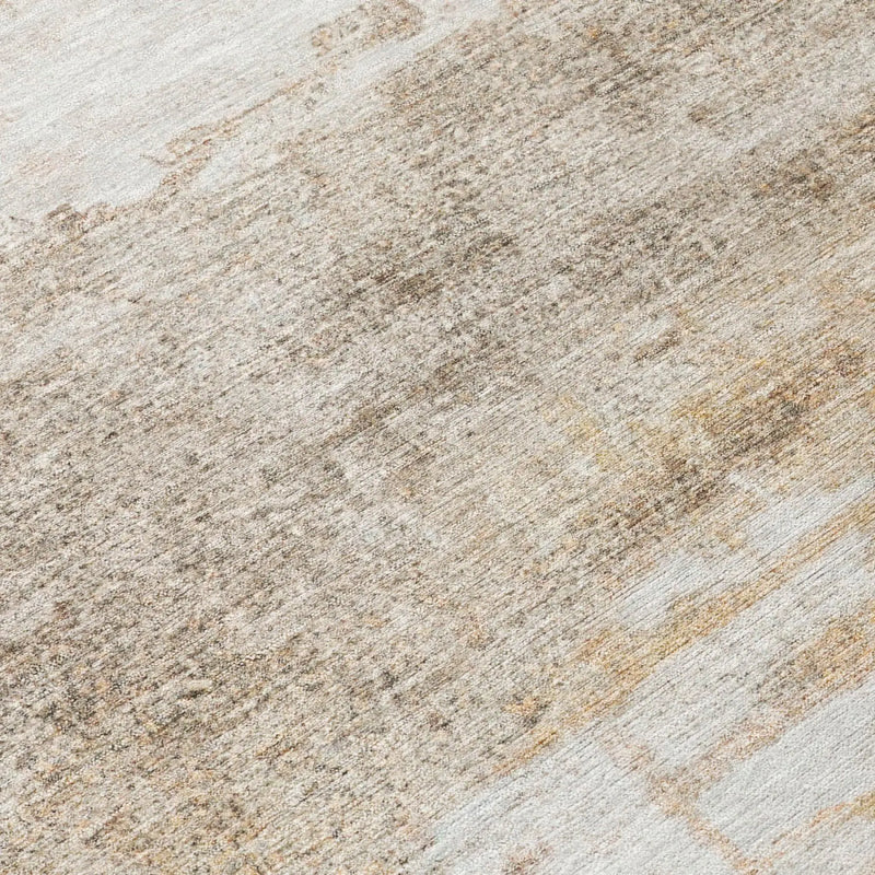 10' X 14' Khaki And Brown Abstract Washable Indoor Outdoor Area Rug Homeroots Outdoor