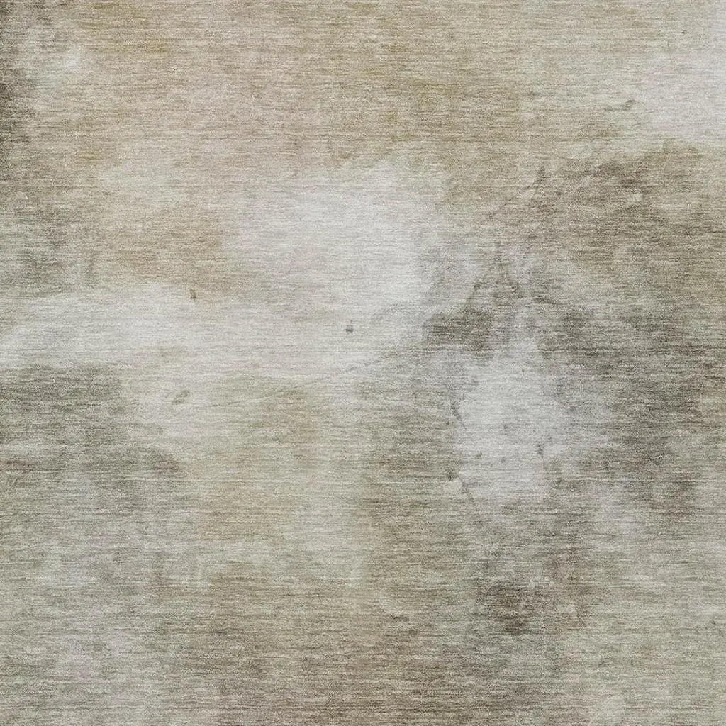 10' X 14' Khaki And Brown Abstract Washable Indoor Outdoor Area Rug Homeroots Outdoor