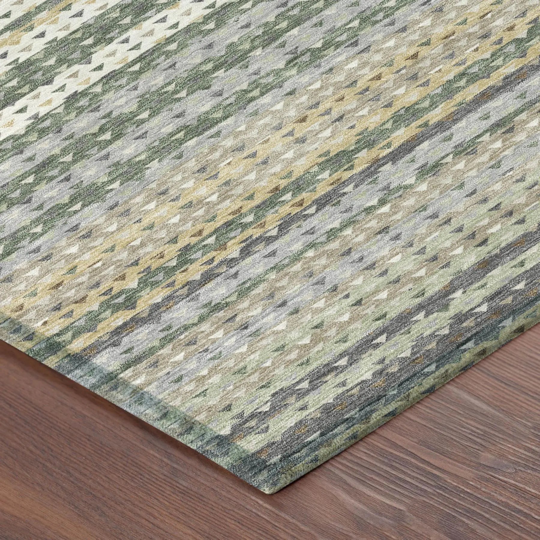 10' X 14' Khaki And Brown Striped Washable Indoor Outdoor Area Rug Homeroots Outdoor