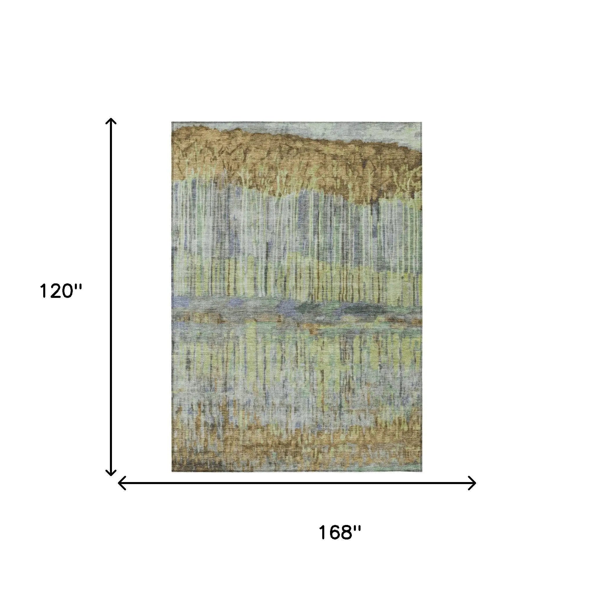10' X 14' Khaki And Taupe Abstract Washable Indoor Outdoor Area Rug Homeroots Outdoor