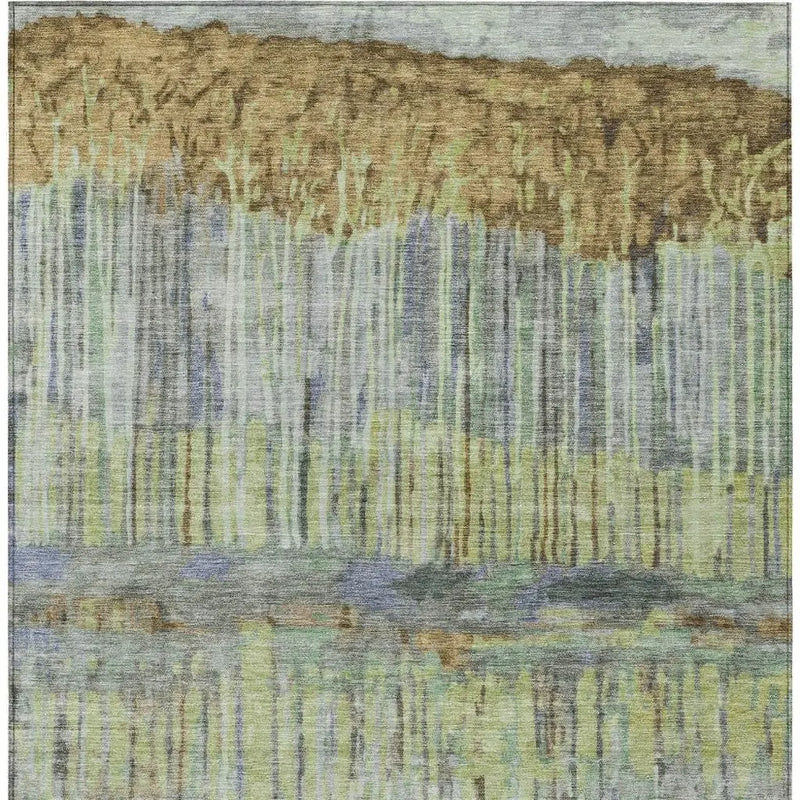 10' X 14' Khaki And Taupe Abstract Washable Indoor Outdoor Area Rug Homeroots Outdoor