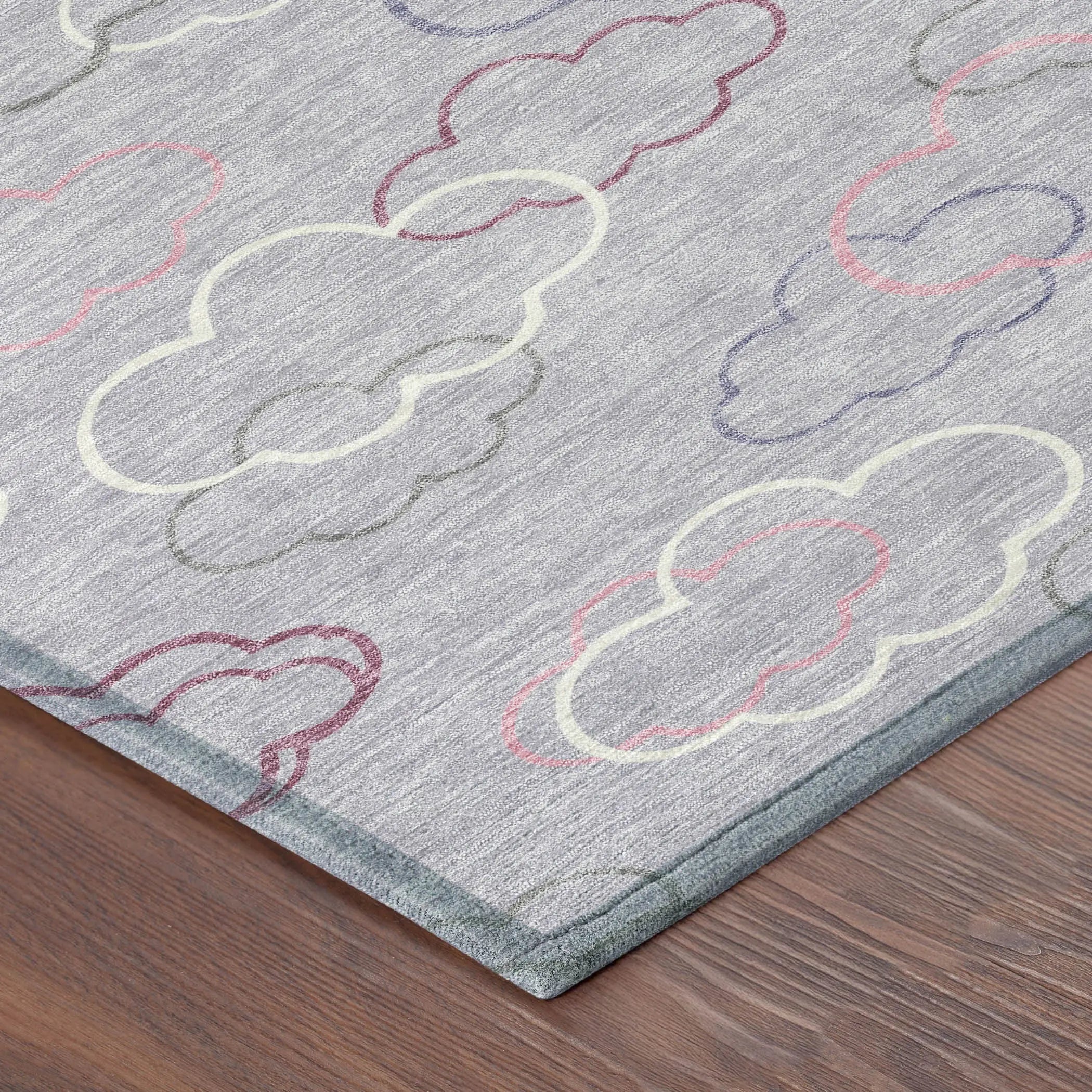10' X 14' Lavender And Ivory Abstract Washable Indoor Outdoor Area Rug Homeroots Outdoor