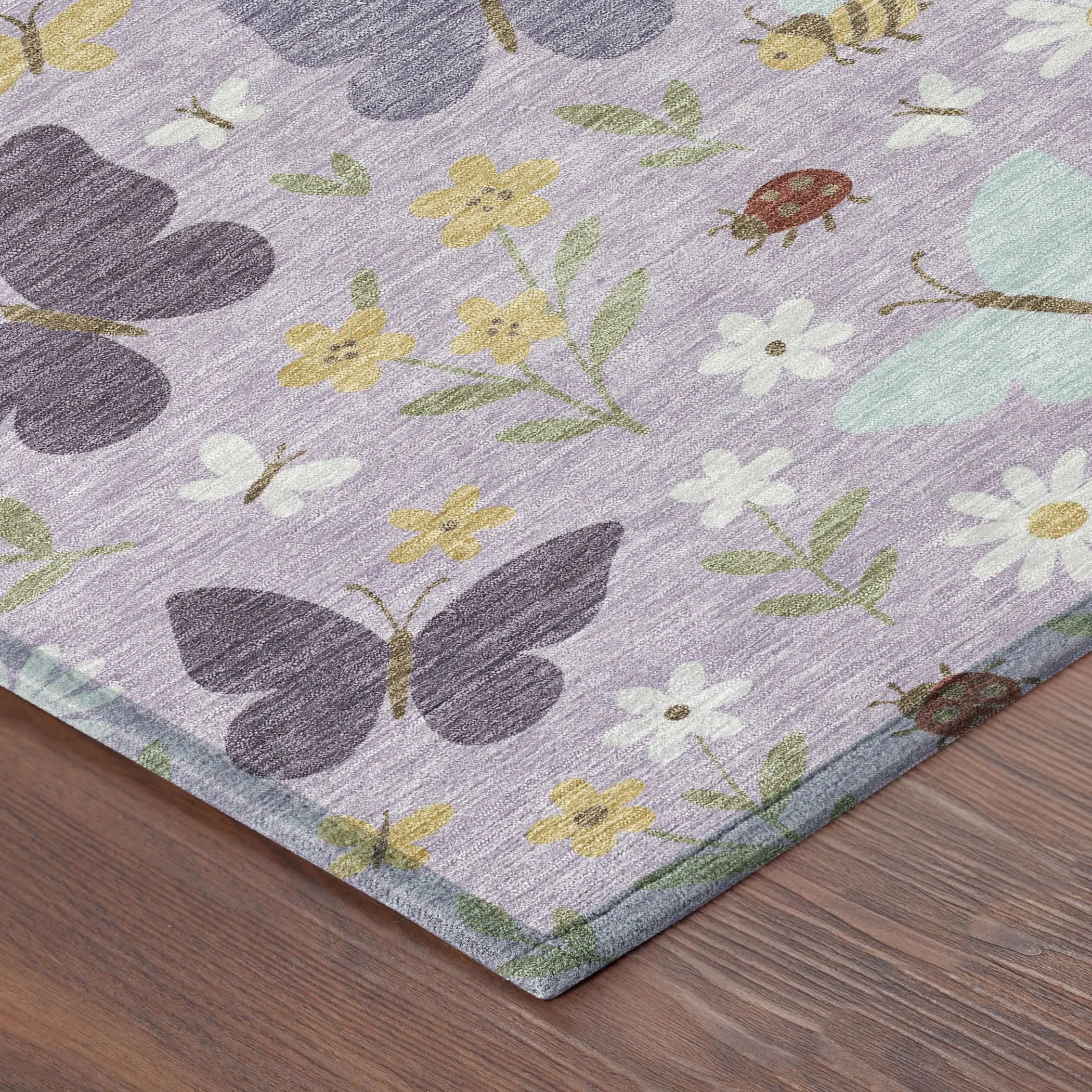 10' X 14' Lavender And Purple Abstract Washable Indoor Outdoor Area Rug Homeroots Outdoor