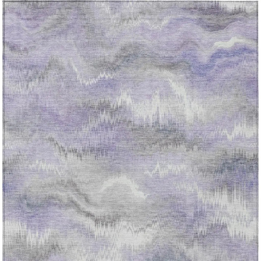 10' X 14' Lavender And Purple Abstract Washable Indoor Outdoor Area Rug Homeroots Outdoor