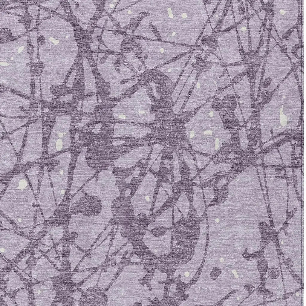 10' X 14' Lavender And Purple Abstract Washable Indoor Outdoor Area Rug Homeroots Outdoor