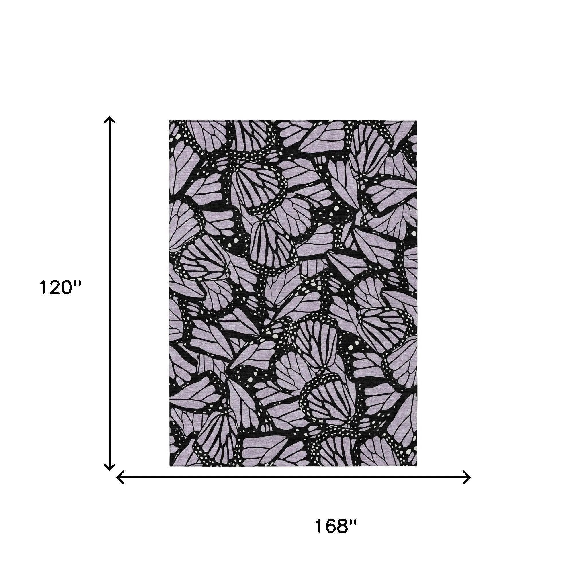 10' X 14' Lavender And Purple Animal Print Washable Indoor Outdoor Area Rug Homeroots Outdoor