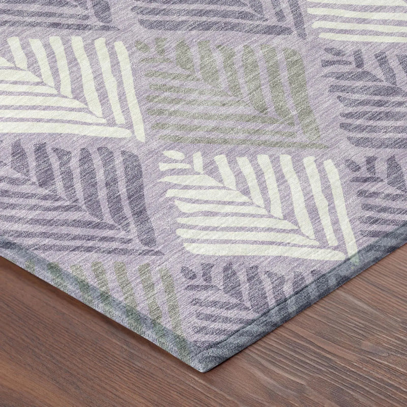 10' X 14' Lavender And Purple Geometric Washable Indoor Outdoor Area Rug Homeroots Outdoor