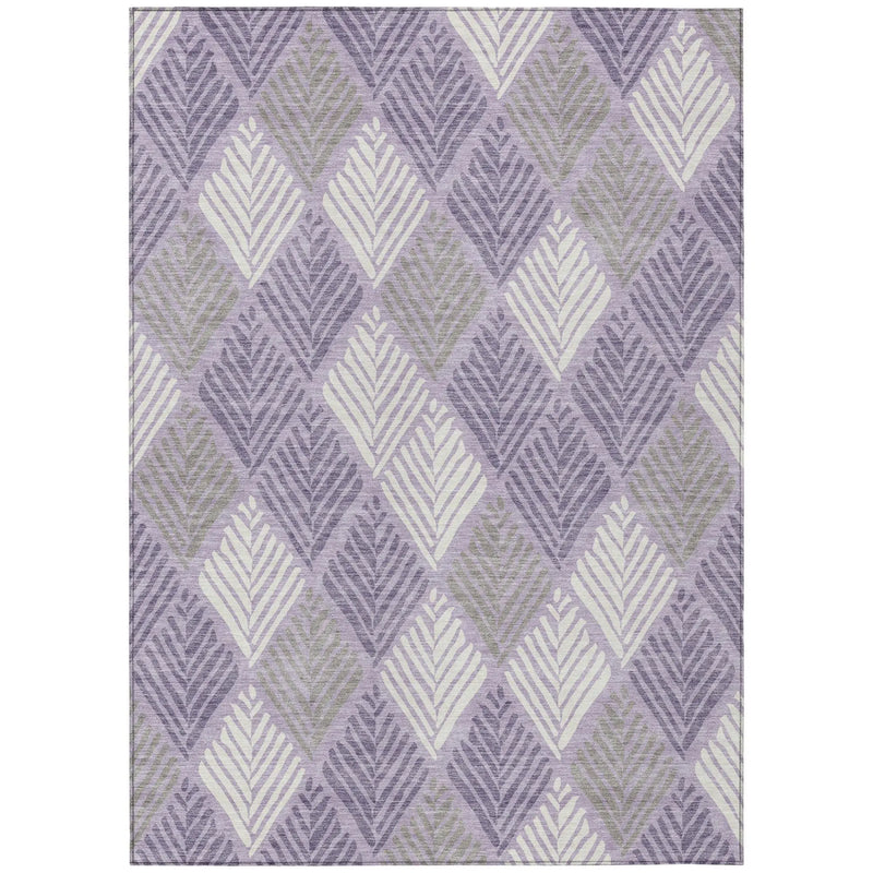 10' X 14' Lavender And Purple Geometric Washable Indoor Outdoor Area Rug Homeroots Outdoor