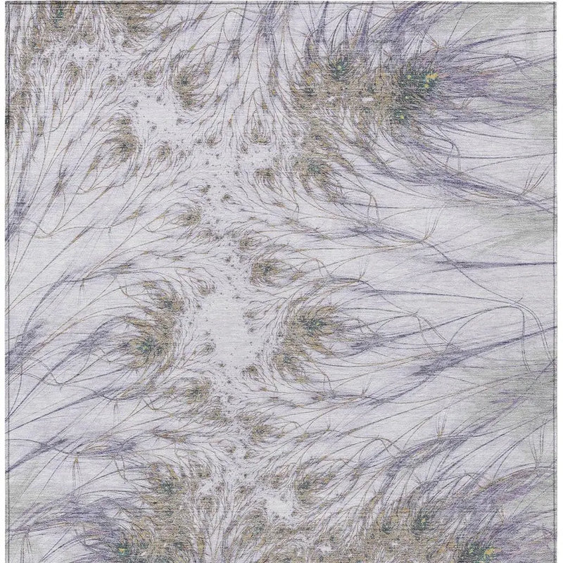 10' X 14' Lavender And Purple Oriental Washable Indoor Outdoor Area Rug Homeroots Outdoor