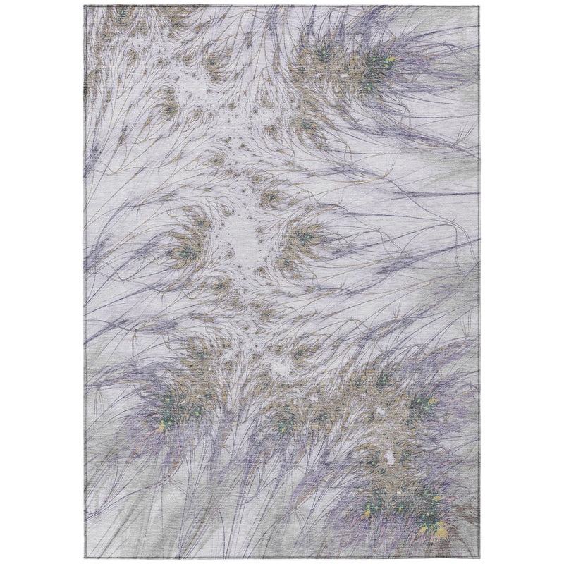10' X 14' Lavender And Purple Oriental Washable Indoor Outdoor Area Rug Homeroots Outdoor