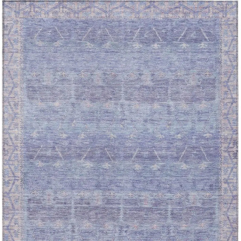 10' X 14' Lavender And Purple Tribal Washable Indoor Outdoor Area Rug Homeroots Outdoor