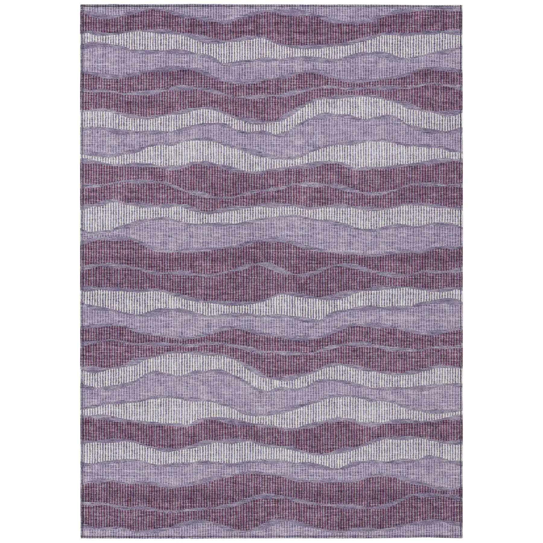10' X 14' Lilac And Purple Striped Washable Indoor Outdoor Area Rug Homeroots Outdoor