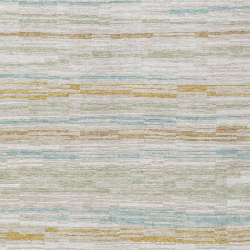 10' X 14' Linen And Ivory Striped Washable Indoor Outdoor Area Rug Homeroots Outdoor