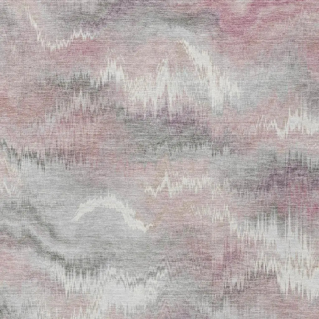 10' X 14' Mauve And Pink Abstract Washable Indoor Outdoor Area Rug Homeroots Outdoor