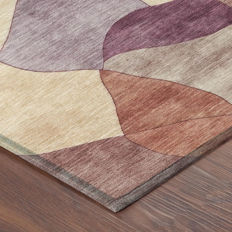 10' X 14' Merlot And Red Abstract Washable Indoor Outdoor Area Rug Homeroots Outdoor