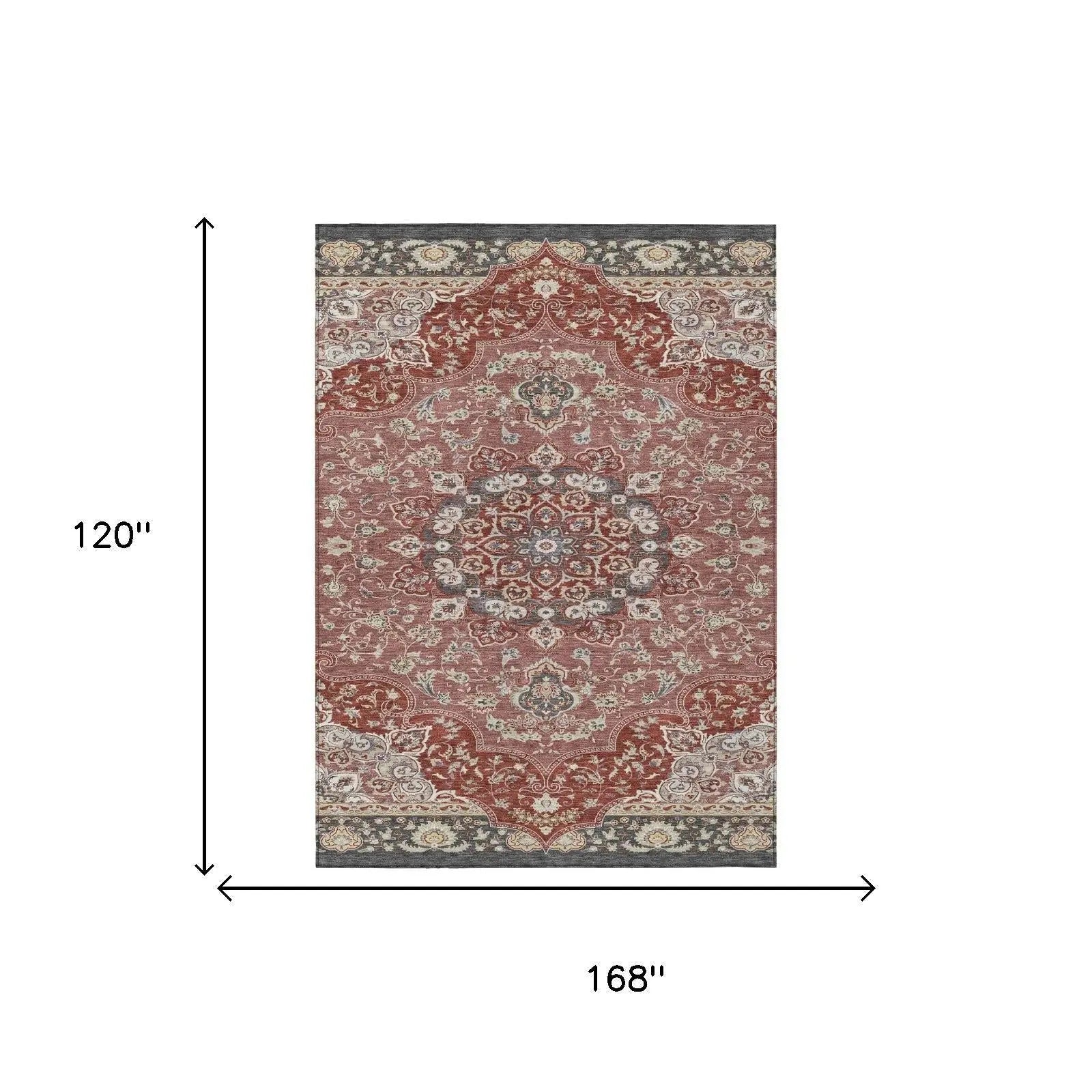 10' X 14' Merlot And Red Oriental Washable Indoor Outdoor Area Rug Homeroots Outdoor