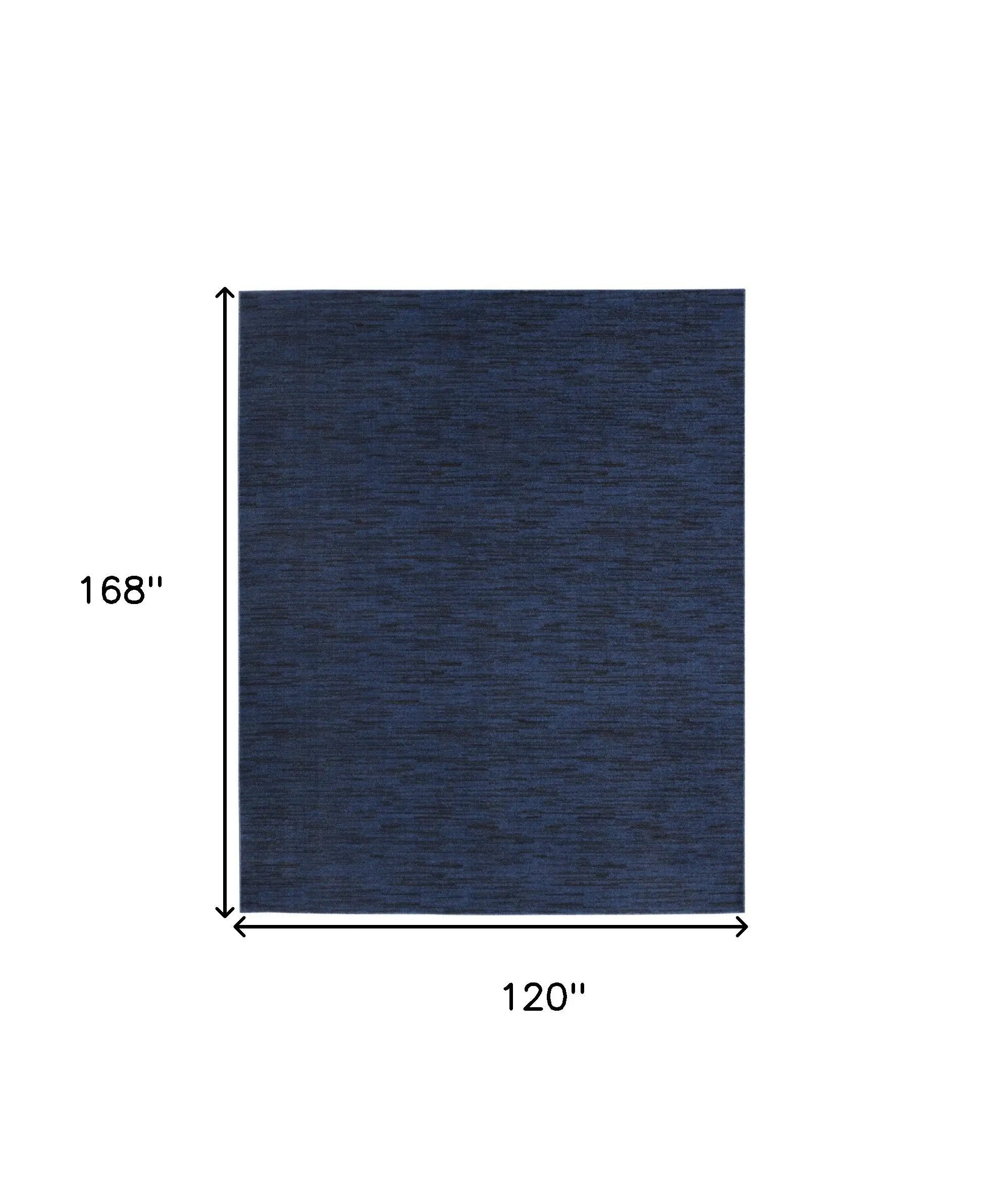 10' X 14' Midnight Blue Stain Resistant Indoor Outdoor Area Rug Homeroots Outdoor