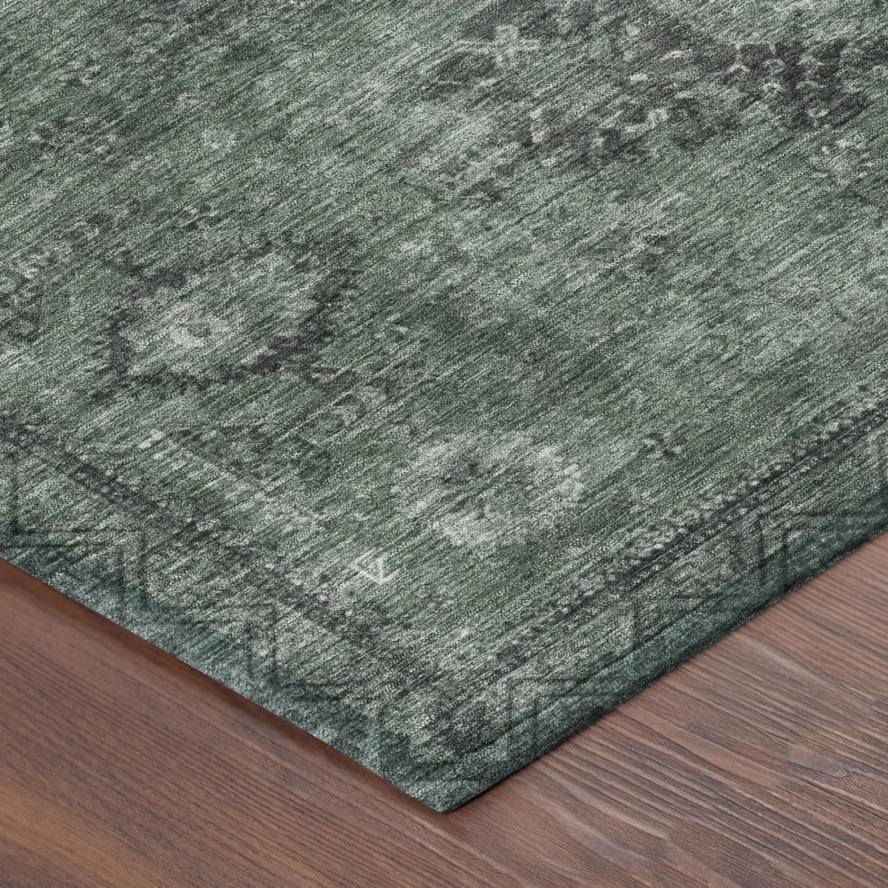 10' X 14' Mint Green And Green Oriental Washable Indoor Outdoor Area Rug Homeroots Outdoor