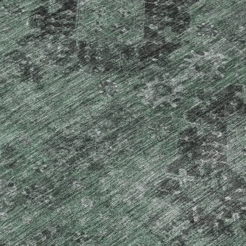 10' X 14' Mint Green And Green Oriental Washable Indoor Outdoor Area Rug Homeroots Outdoor